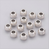 BD613 - 50 pcs Antique Silver Tone METAL Smooth Ball Spacer Beads - 10mm - Large Hole: 4.6mm - Fits European Cords and Paracord!