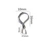 E669 - 10 pcs 304 Stainless Steel Earring Leverback Hooks - 25mm x 10mm - With Pinch Clips Bails - Silver Tone