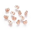 E849 - 10 pcs 304 Stainless Steel Rose Gold Earring Nuts Stoppers Backs - 6mm x 4mm - Hypoallergenic! Butterfly Design