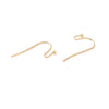 E888 - 100 pcs 316 Stainless Steel Real 18k Gold Plated Earring Wire Hooks with Ball - 22mm x 12mm