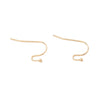 E888 - 100 pcs 316 Stainless Steel Real 18k Gold Plated Earring Wire Hooks with Ball - 22mm x 12mm