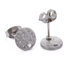 E899 - 10 pcs. (5 pairs) 304 Stainless Steel Ion Plated Silver Tone Earring Posts/Bases/Studs/Settings - 8mm Diameter - Hole Size: 1.4mm - Style F