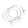 W022 - 10 pcs. 304 Stainless Steel Silver Tone Wine Charm / Earwire Hoop Rings - 35mm - 20 Gauge (0.8mm Thick) - Style A - Tarnish Resistant!