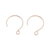 E927 - 10 pcs 304 Stainless Steel Earring Hoops Hooks - 22mm x 18mm - Rose Gold Ion Plated (IP)