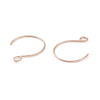 E927 - 10 pcs 304 Stainless Steel Earring Hoops Hooks - 22mm x 18mm - Rose Gold Ion Plated (IP)