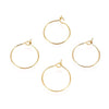 W034 - 10 pcs. 316L Surgical Stainless Steel Gold Plated Wine Charm / Earwire Hoop Rings - 16mm - 21 Gauge (0.7mm Thick) - Hypoallergenic!