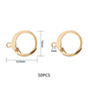 E882 - 10 pcs (5 pairs) 304 Stainless Steel Leverback Earrings - Golden - 14.5mm x 12mm - Hypoallergenic! Tarnish Resistant!
