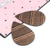 FL0011 - 10 pcs. Metallic Brown Faux Leather Dangle Pendants - Teardrop - Brick - 56mm (2.2") - Great for Light Earrings and Dangles! Double-Sided
