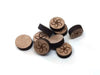 WP0013 - 10 pcs Wood Engraved Cabochons - Flower - 12mm - Flat Coin Circle