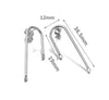 E886 - 10 pcs. 304 Stainless Steel Silver Tone U-Shaped Earring Posts Studs - 2 Holes - 36.5mm - 19mm - Hole: 1.3mm - Great for Earrings - Parallel