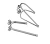 E886 - 10 pcs. 304 Stainless Steel Silver Tone U-Shaped Earring Posts Studs - 2 Holes - 36.5mm - 19mm - Hole: 1.3mm - Great for Earrings - Parallel