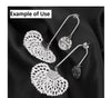 E886 - 10 pcs. 304 Stainless Steel Silver Tone U-Shaped Earring Posts Studs - 2 Holes - 36.5mm - 19mm - Hole: 1.3mm - Great for Earrings - Parallel