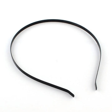 H033 - Thin - 10 pcs. - Gunmetal Black Iron Headbands - 4mm wide - 110mm diameter (4.33")