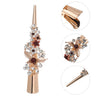 H079 - 1 pc Red Rhinestone Rose Gold Pelican Beak Clip - 130mm (5.15") - LARGE - With teeth for better hold!