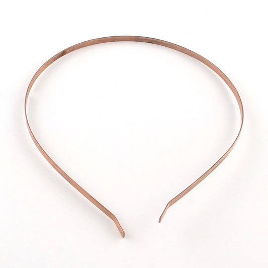 H031 - Thin - 10 pcs. - Antique Copper Iron Headbands - 4mm wide - 110mm diameter (4.33")
