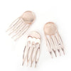 H015 - 10 pcs. - Rose Gold Plated Hair Combs Clips Cabochons Bezels - 16mm Glue Pad