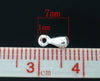 N018 - 200 pcs. - Silver Plated Extender Chain Drops - 7x3mm