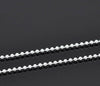 N017 - 10M (32.8 Ft) - Silver Plated Ball Chain - 1.5mm Ball (1/8")