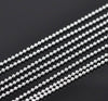 N017 - 10M (32.8 Ft) - Silver Plated Ball Chain - 1.5mm Ball (1/8")