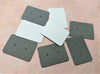 E301 - 100 pcs. Gray and White Cardboard Paper Jewelry Earrings Earring Rectangle Display Cards Tags Labels - 2 Holes- 35mm x 25mm (1.38" x 1")