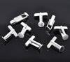 CU010 - Lot of 10 Silver Plated Flat Cuff Links (5 pairs) - 8mm Glue Pad