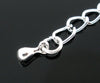 N018 - 200 pcs. - Silver Plated Extender Chain Drops - 7x3mm