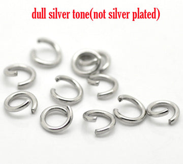 J177A - 100 pcs Stainless Steel Open Jump Rings 6mm - 17 Gauge - High Quality