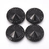 CA604 - 10 pcs Resin Embellishment Druzy Cabochons Black - 30mm (1.18 inch)