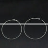 W021 - 100 pcs. Silver Plated EXTRA LARGE Unbent Wine Charm/Earwire Hoop Rings - 36mm (1.5 inch)- 21 Gauge