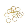 J709 - 100 pcs Gold Plated Open Jump Rings - 16mm - 15 Gauge (1.5mm Thick)