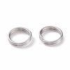 JR0007 - 50 pcs Double Rings - 304 Stainless Steel Silver Tone Split Jump Rings - 8mm - Tarnish Resistant! Thickness: 1.5mm