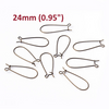 E636 - 100 pcs (50 Pairs) Antique Bronze Kidney Earwire Earring Hooks - 25mm x 11mm - MEDIUM - 21 Gauge (0.7mm)