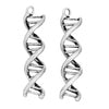 MP0047 - 10 pcs. Antique Silver Tone Science DNA Gene Helix Charms Pendants - 40mm x 10mm - 1.57 in x 0.39 in