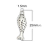 P819 - 10 pcs. Antique Silver Turkey Leg Charms Pendants - 25mm x 9mm