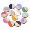 RC0041 - 10 pcs Resin and Wood Embellishment Cabochons - Assortment - 15mm - Flat Coin Circle