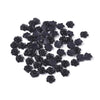 RC0044 - 100 pcs Resin Cabochons - 8mm - Rose Flower Design - Black - Fit on 6mm flat settings!