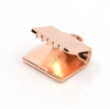 BA005 - 100 pcs. Rose Gold Plated Textured Ribbon Crimp End Caps - 10mm x 8mm - For 3/8" (10mm) Ribbons and Cords!