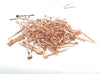 H021 - 50 pcs. Rose Gold Plated Bobby Pins - 8mm Glue Pad - Ripple Pattern - 52mm x 8mm (2" x 0.3")