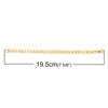 B003 - 10 pcs. Gold Plated Chain Link Bracelets with Lobster Clasps - 7 5/8 in (19.5 cm) - Style D - Claw Clasps