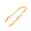 B003 - 10 pcs. Gold Plated Chain Link Bracelets with Lobster Clasps - 7 5/8 in (19.5 cm) - Style D - Claw Clasps