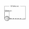 H028 - 10 pcs. - Silver Tone Hair Bobby Pins Cabochons Bezels - 61mm x 14mm (2.4" x  0.55") - 12mm Glue Pad