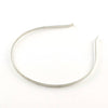 H034 - Thin - 10 pcs. - Silver Tone Platinum Iron Headbands - 6mm wide - 115mm diameter (4.53")