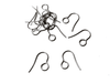 E847 - 50 pcs 304 Stainless Steel Earring Hooks with Loop Hole - 19mm x 14mm - Large Loop: 6mm - Gunmetal