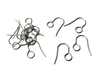 E847 - 50 pcs 304 Stainless Steel Earring Hooks with Loop Hole - 19mm x 14mm - Large Loop: 6mm - Gunmetal
