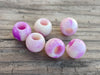 BD863 - 100 pcs Purple Smooth Acrylic Ball Spacer Beads - 12mm - Large Hole: 6mm - Fits European Cords and Paracord!