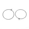 W039 - 10 pcs. 316L Surgical Stainless Steel Black Wine Charm / Earwire Hoop Rings - 25mm - 20 Gauge (0.8mm Thick) - Hypoallergenic!