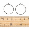 W039 - 10 pcs. 316L Surgical Stainless Steel Black Wine Charm / Earwire Hoop Rings - 25mm - 20 Gauge (0.8mm Thick) - Hypoallergenic!