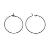 W039 - 10 pcs. 316L Surgical Stainless Steel Black Wine Charm / Earwire Hoop Rings - 25mm - 20 Gauge (0.8mm Thick) - Hypoallergenic!
