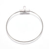 W042 - 10 pcs. 304 Stainless Steel Wine Charm / Earwire Hoop Rings - 35mm - 21 Gauge (0.7mm Thick) - Tarnish Resistant!