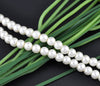 BD214 - 4mm White Glass Pearl Imitation Round Beads - 32 inch strand - Approx. 210 beads - Hole Size: 1mm